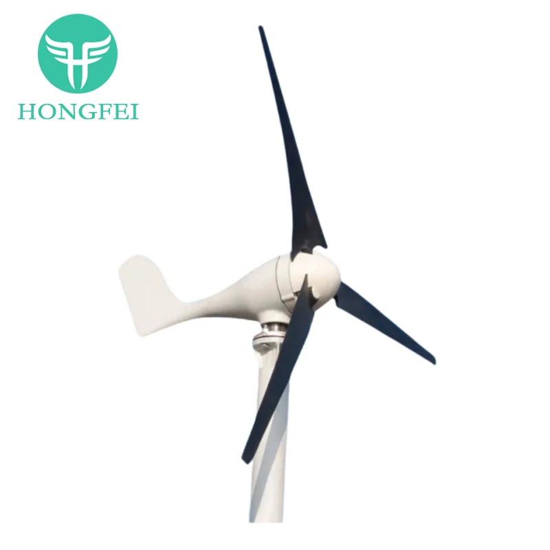 100W Black Three Blades Horizontal Wind Energy Generator Tail For Home