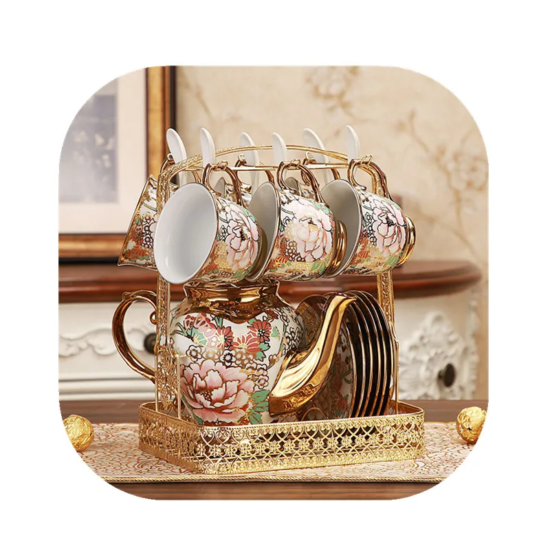 New product teapot ethiopian coffee rekebot & saucers displayracks pot cup coffees coffee & tea sets