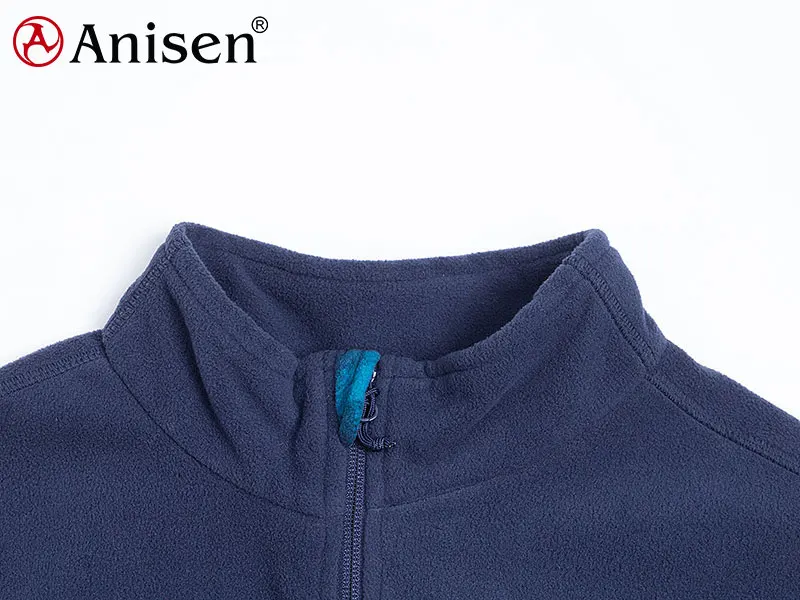 2021 chinese supplier winter warm polar fleece plaid jacket mens blue and black plaid stand collar custom fleece shirt jacket