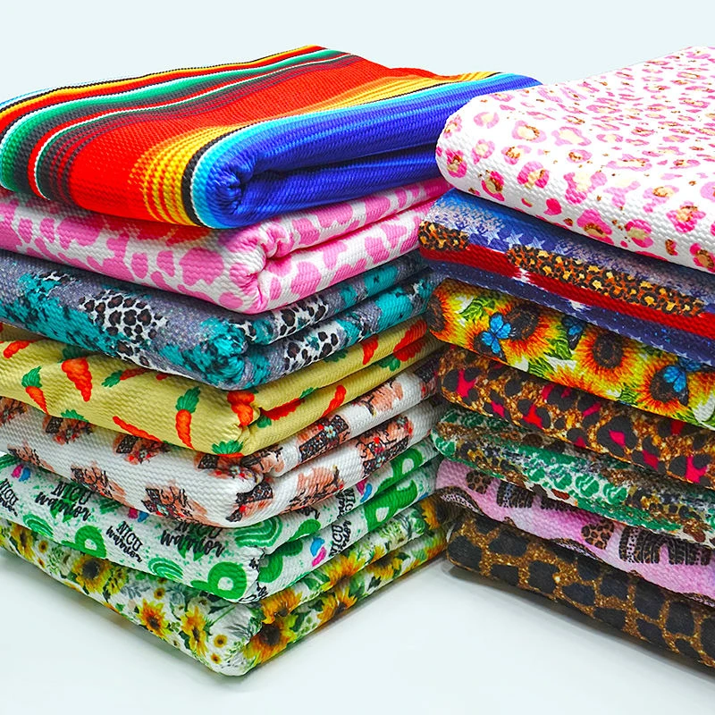 50*140cm custom bullet fabric Digital printing liverpool knitted 95% polyester 5% spandex fabric for bow by the yard