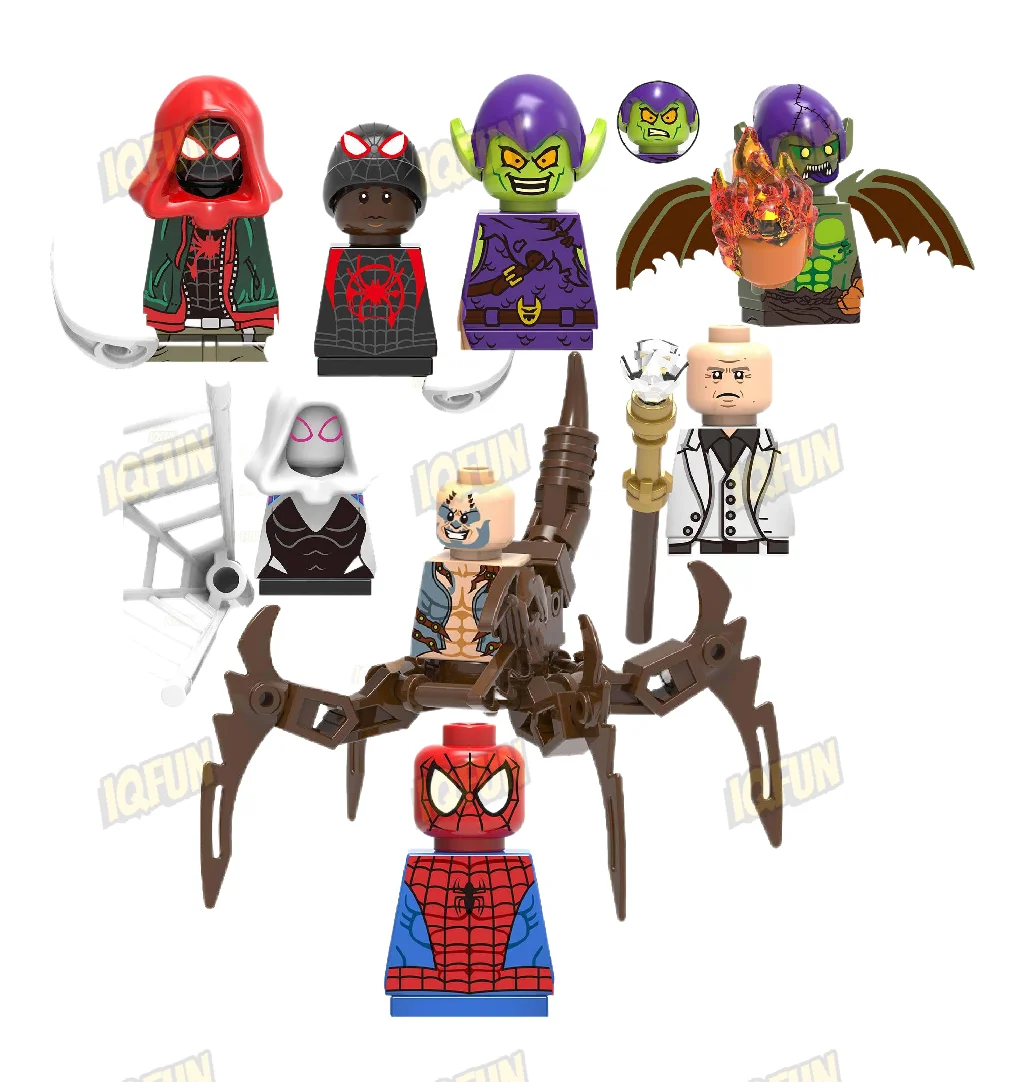 Marvel Superheros Minifigs Superhero Movie Spider Building Bricks Figures Figure Custom Educational Small Plastic MOC DIY Toy