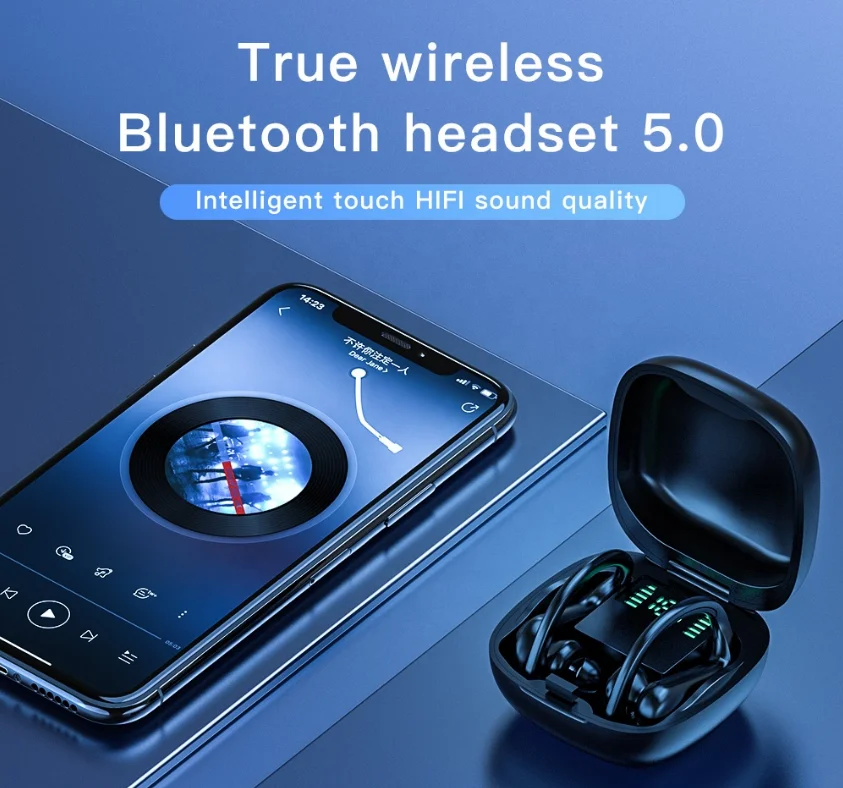 2022 Hot  V5.0 Headset Wireless Earphones TWS 9D HIFI Stereo Sports Earbuds Waterproof Headphones With LED Display