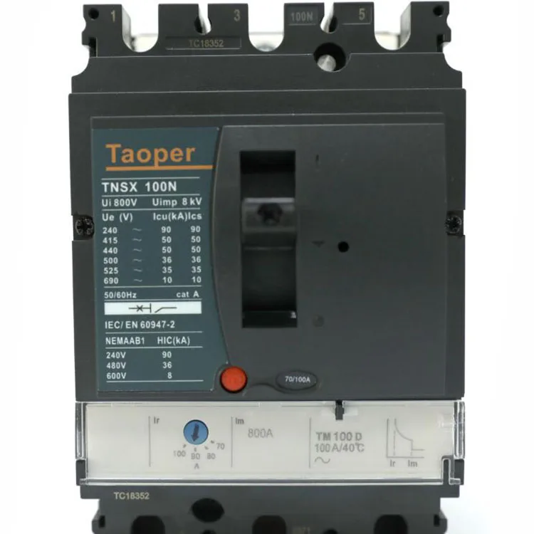 High quality Merlin Gerin 3P 63A 80A 100A MCCB Breaker