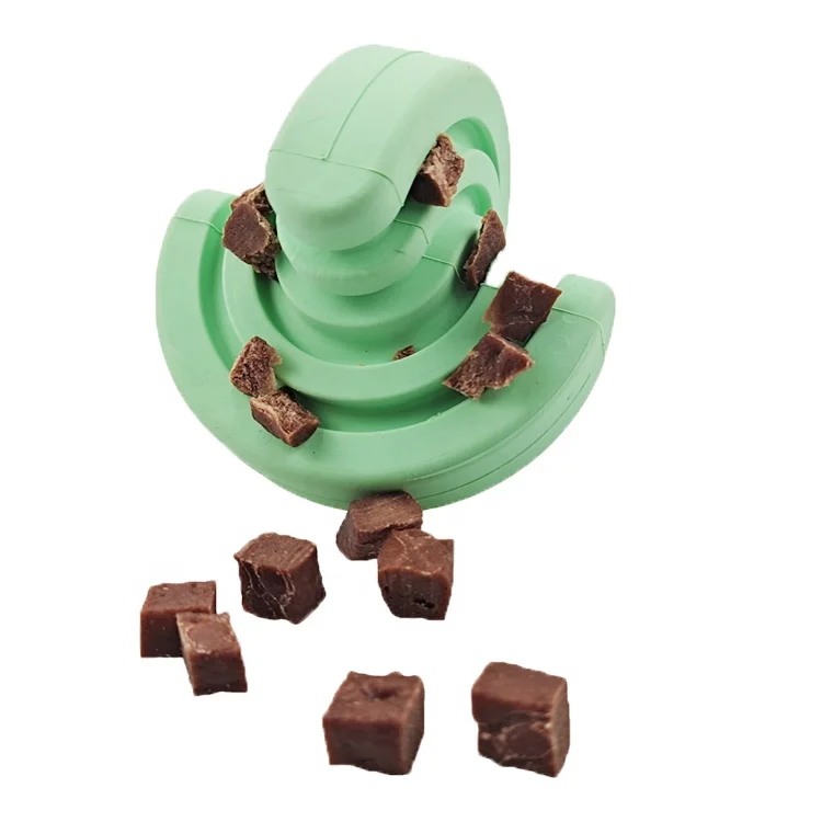 New design mobius rolling dog play ball puzzle and chew toy for pets treats rubber ball toy infinite scrolling dog toys