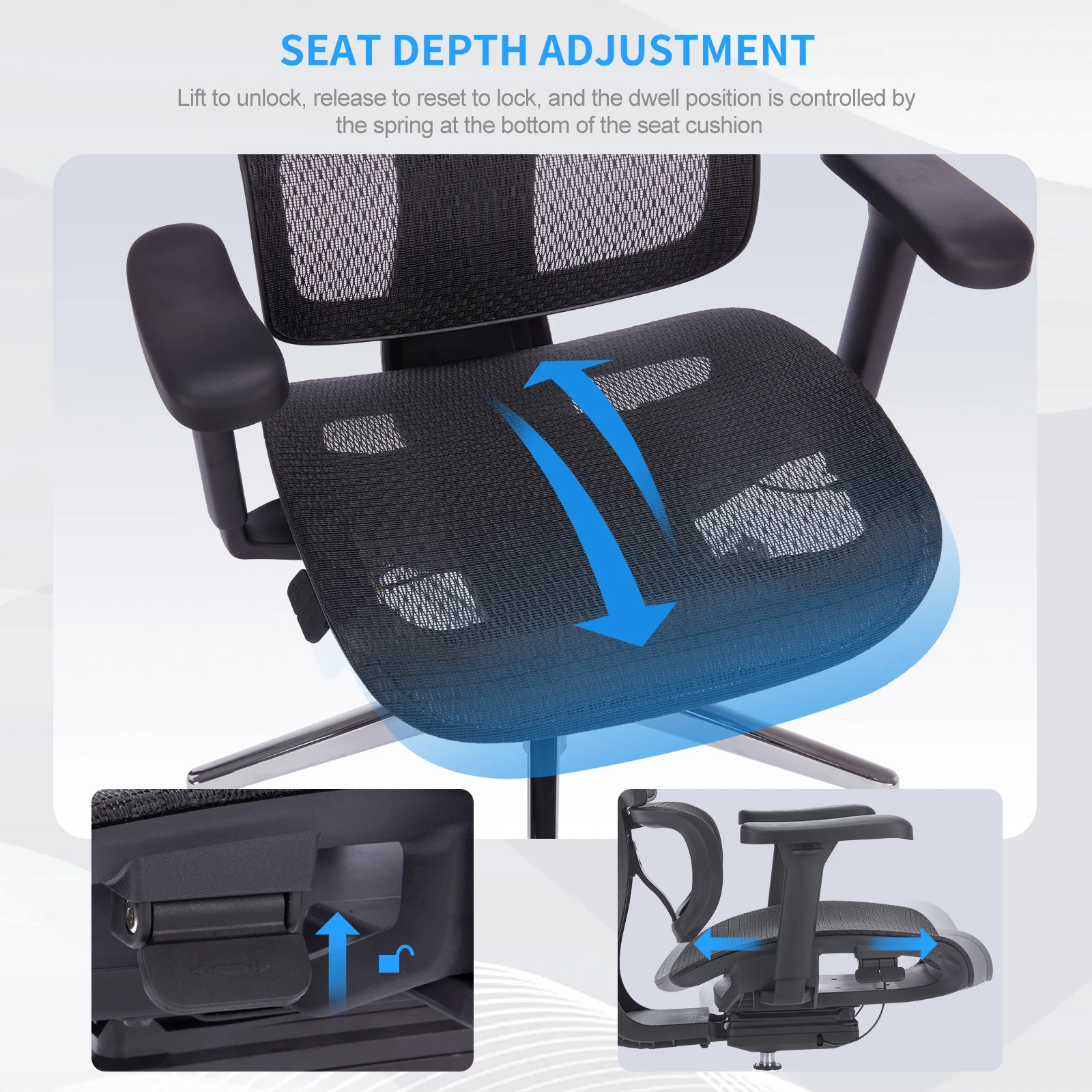 Herman Miller Embody Modern Luxury Ergonomic Office Chair with Mesh Backrest Computer Chair