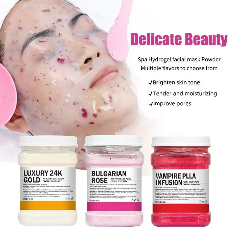 Skin Care Face Mask Beauty SPA Peel Off Rose 24k Gold Hydrojelly Masks Hydrojelly Powder Jelly Mask