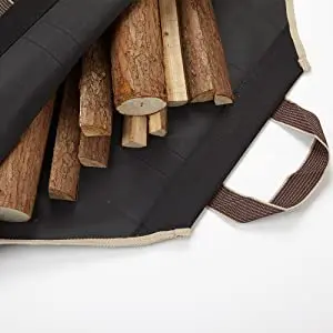 Waterproof Heavy Duty Dust-Proof Collapsible Extra Large Fireplace Firewood Log Tote Bag