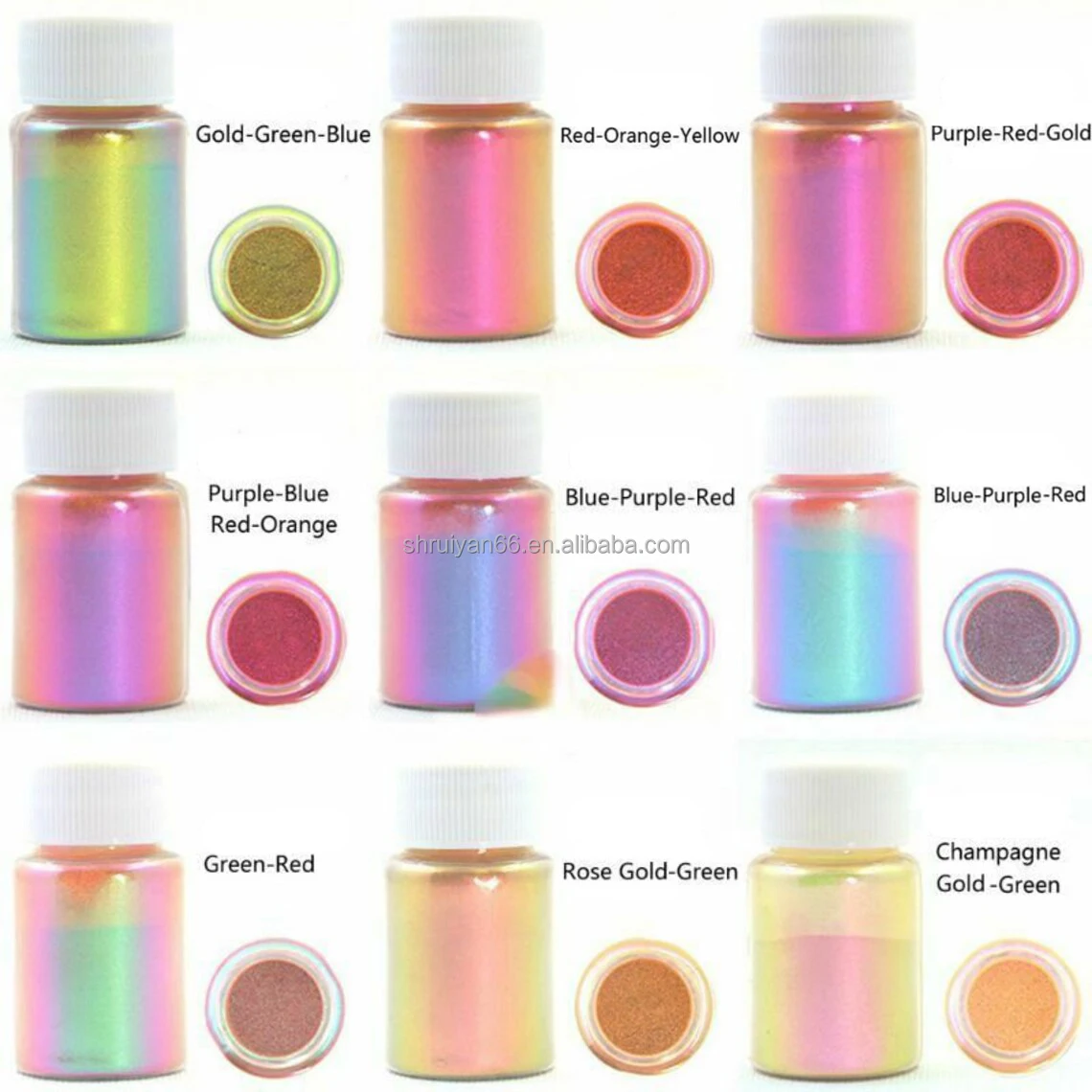 Premium pigment powder supplier cosmetic grade chameleon pigment for Nail Art Resin Car Paint