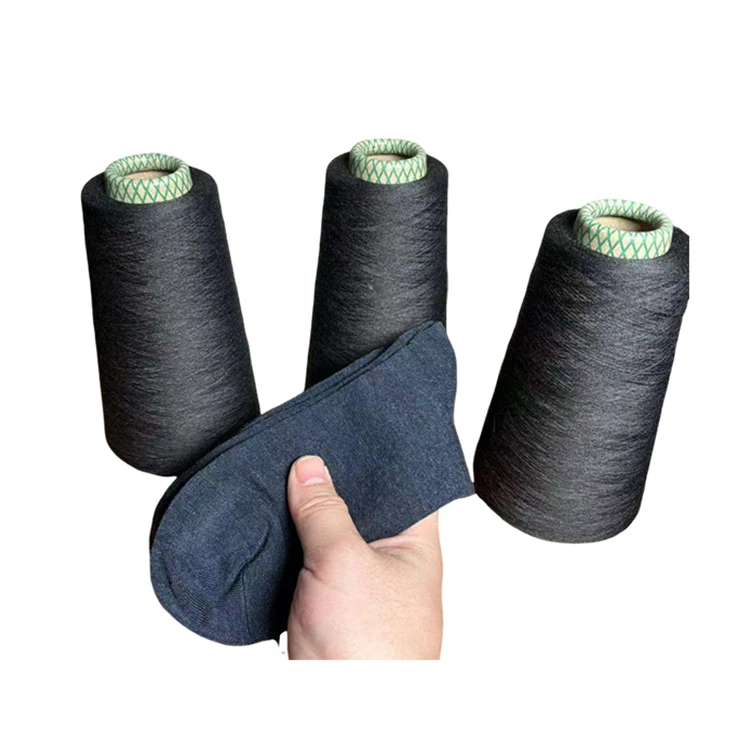 Good Seller Deodorization Synthetic Blended Yarn Black Worsted Blended Yarn