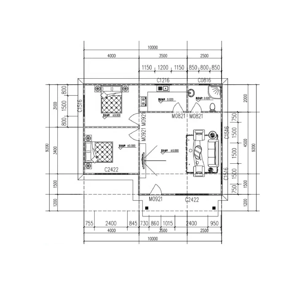modern portable modular tiny Luxury wooden Light Steel Modular log Prefab house Villa home suppliers