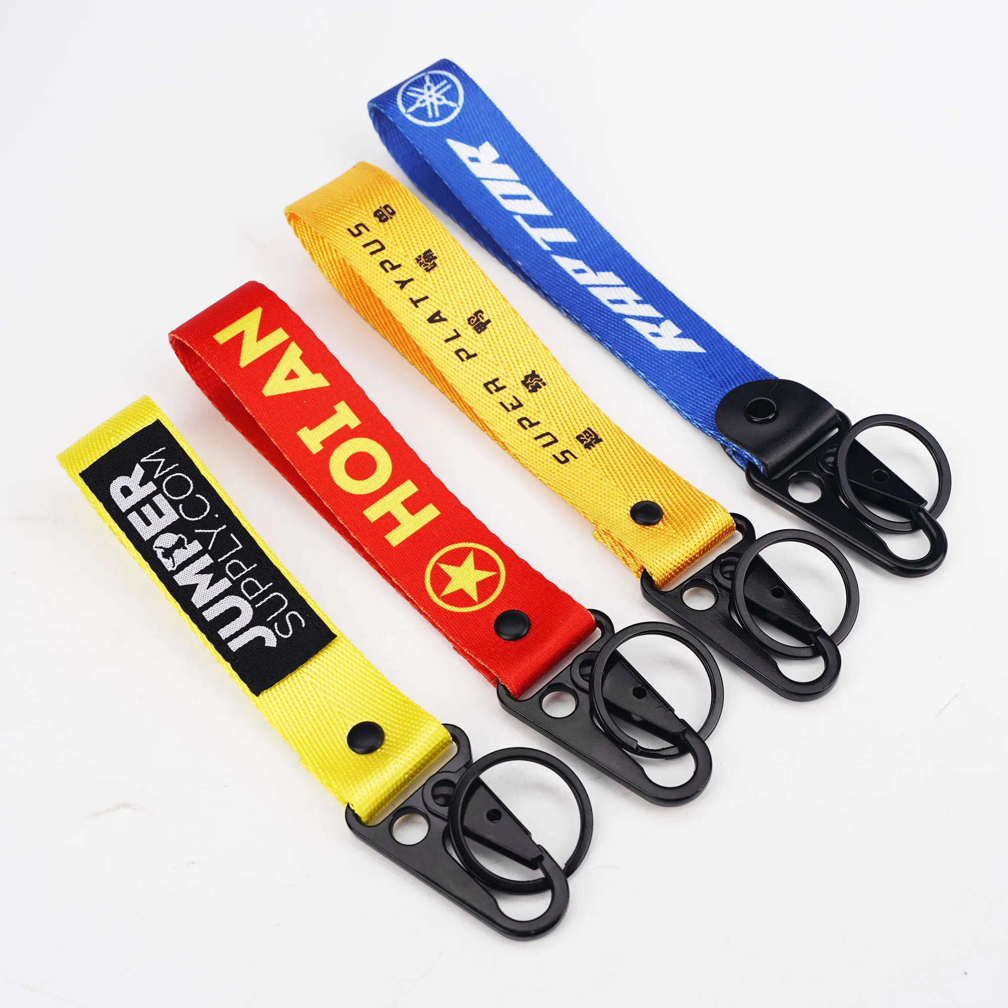 Motorcycle Accessories Lanyard Keychain Hot Selling Creative Embroidery Weaving Creative Lanyard Keychain