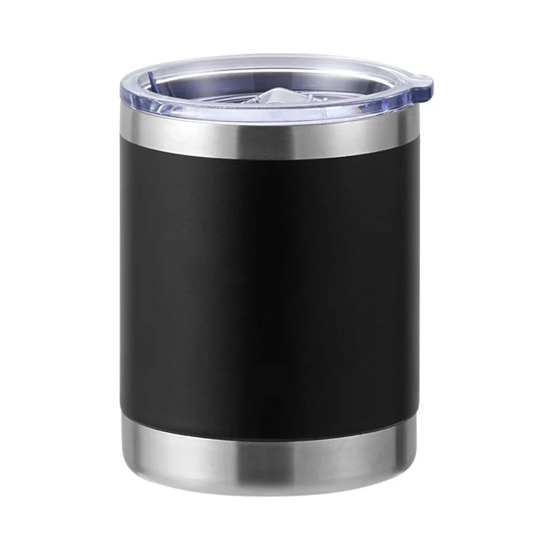 Custom Logo 12oz Stainless Steel Powder Coated Insulated Thermal Cup Vacuum Travel Mug Coffee Tea Water Beer Sublimation Print