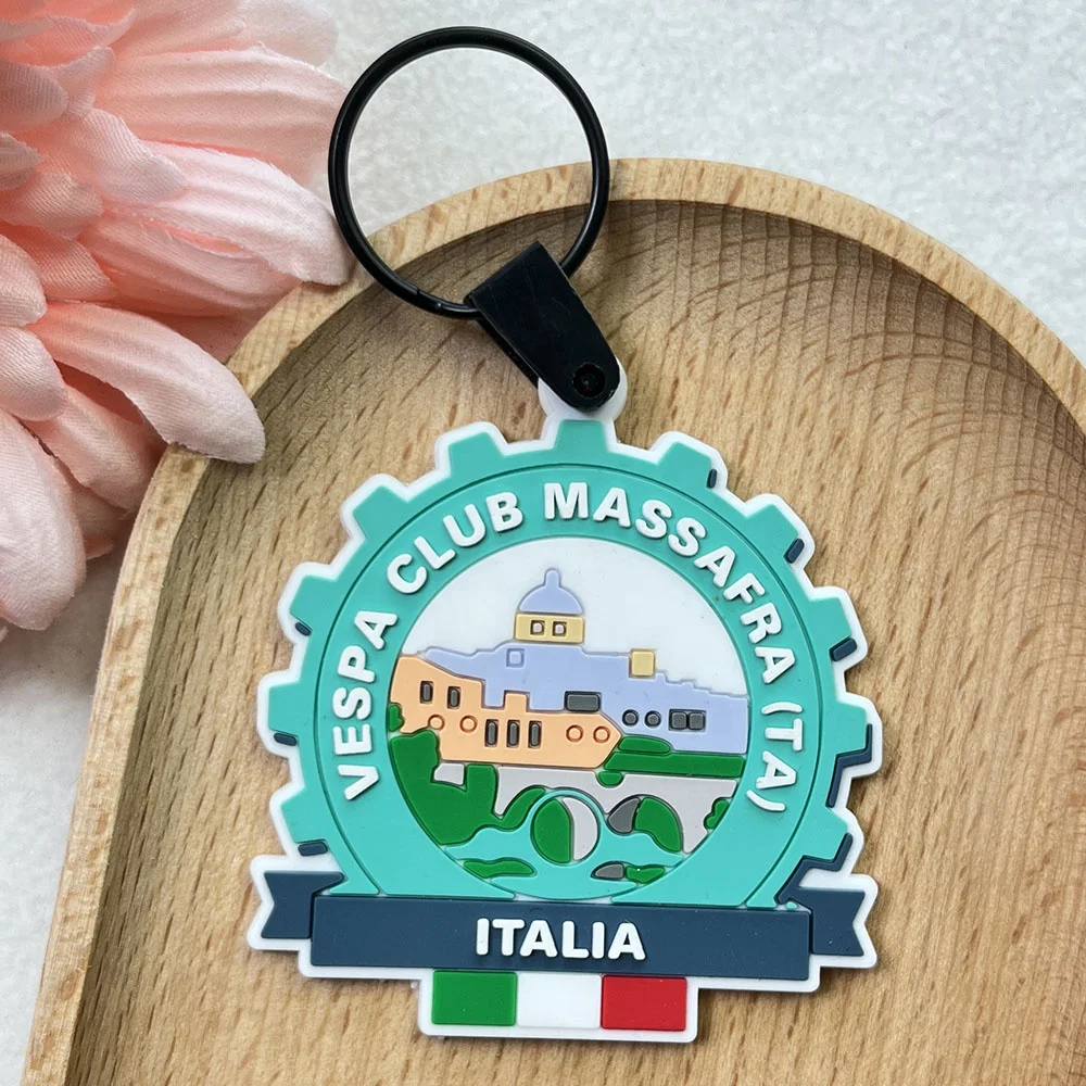 Vastgifts Manufacturer Wholesale Custom Black Dinosaur PVC Rubber Keychains 2D single-sided Printing Keyring