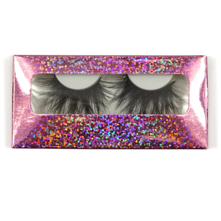 Holographic packaging box eyelash box packaging 3d mink lashes custom eyelash packaging box