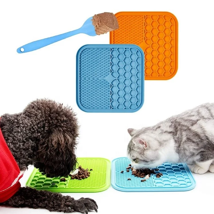 OEM Perro Dog Licking Pad Mat Durable Lick Pad and Scraper Multiple Stand Gato Cat Slow Food Feeder Pad Pet Lick Mats