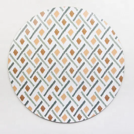 Wholesale MDF +CORK BACKING placemats round placemat with customer printing
