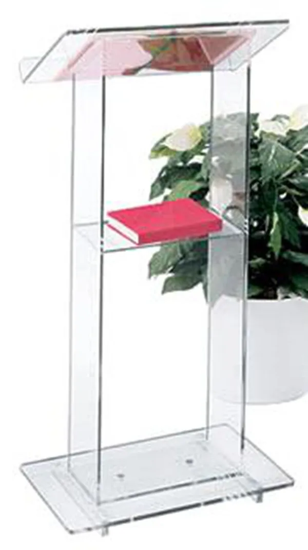 custom clear organic glass church pulpit