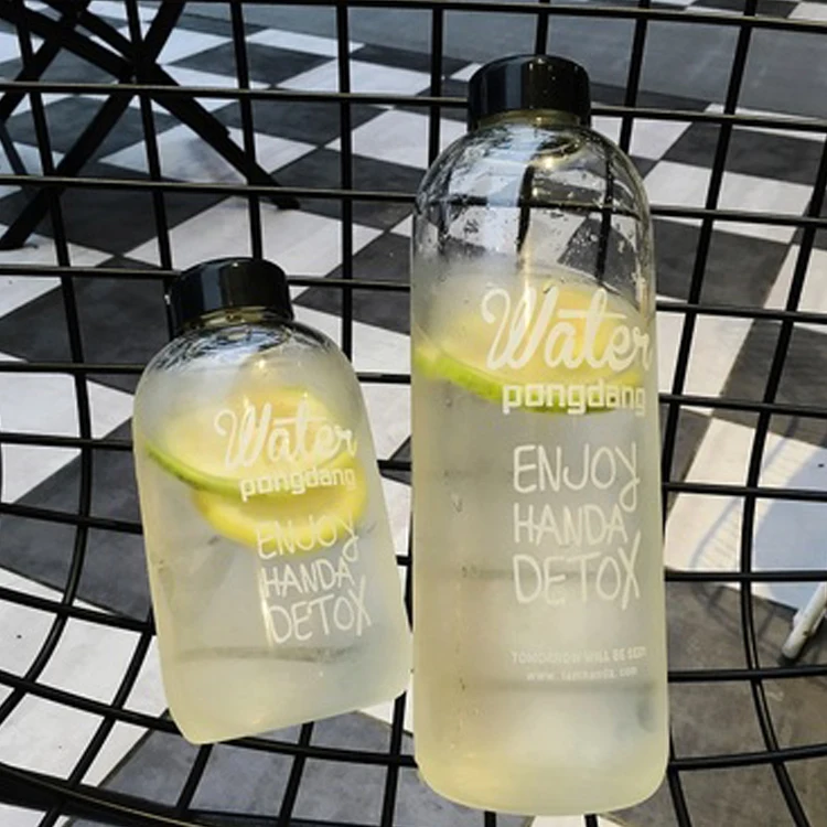 Whole Sale Glass Bottle Water Glass Borosilicate Bottle Water Shatterproof 22Oz Glass Jar Tumbler For Girls