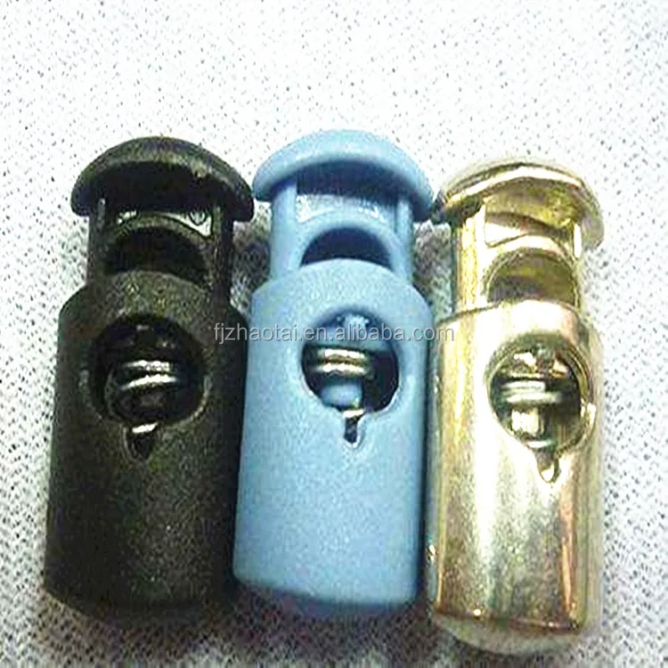 wholesale cord lock stopper elastic ropes cord lock plastic cord rope lock double5mm 7mm  10mm holes stopper