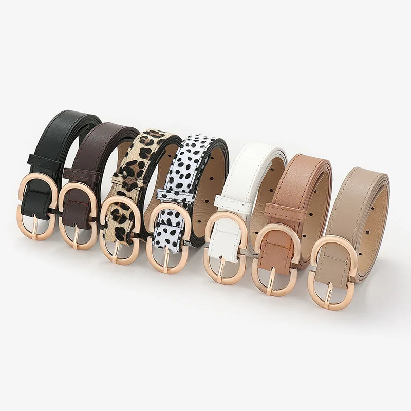 Spring Autumn Alloy Twist Double D Buckle Simple Decorative PU Belt for Suit,Coat