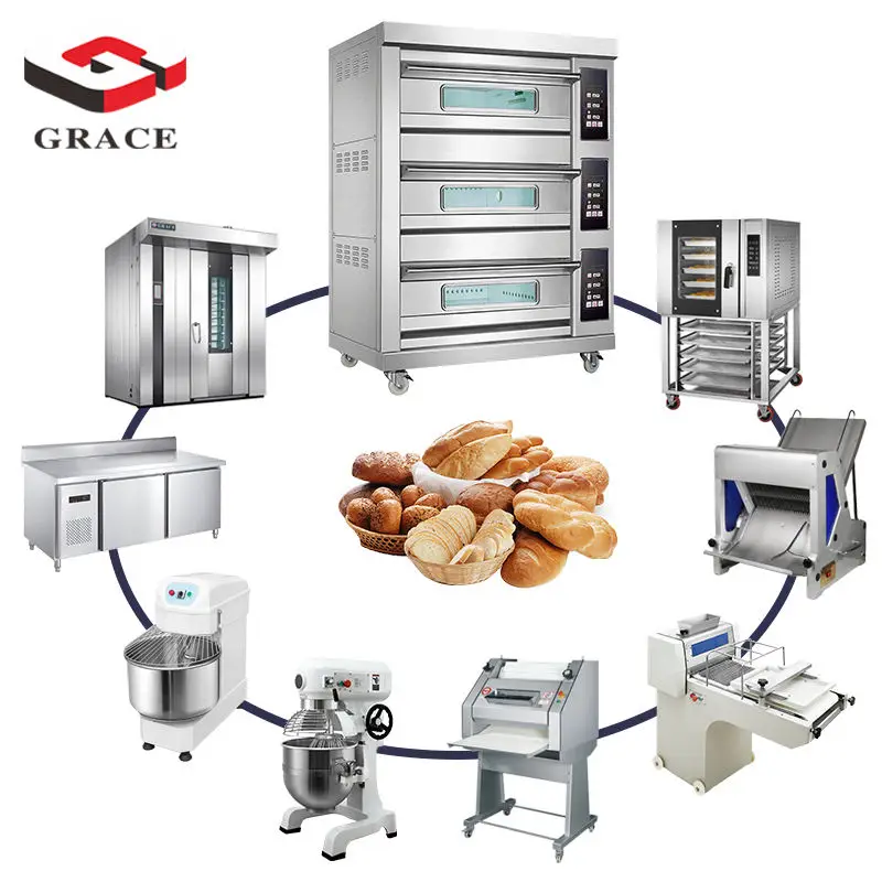 complete set bread pastry cakes oven china professional industrial commercial kitchen bakery machine baking equipment for sale