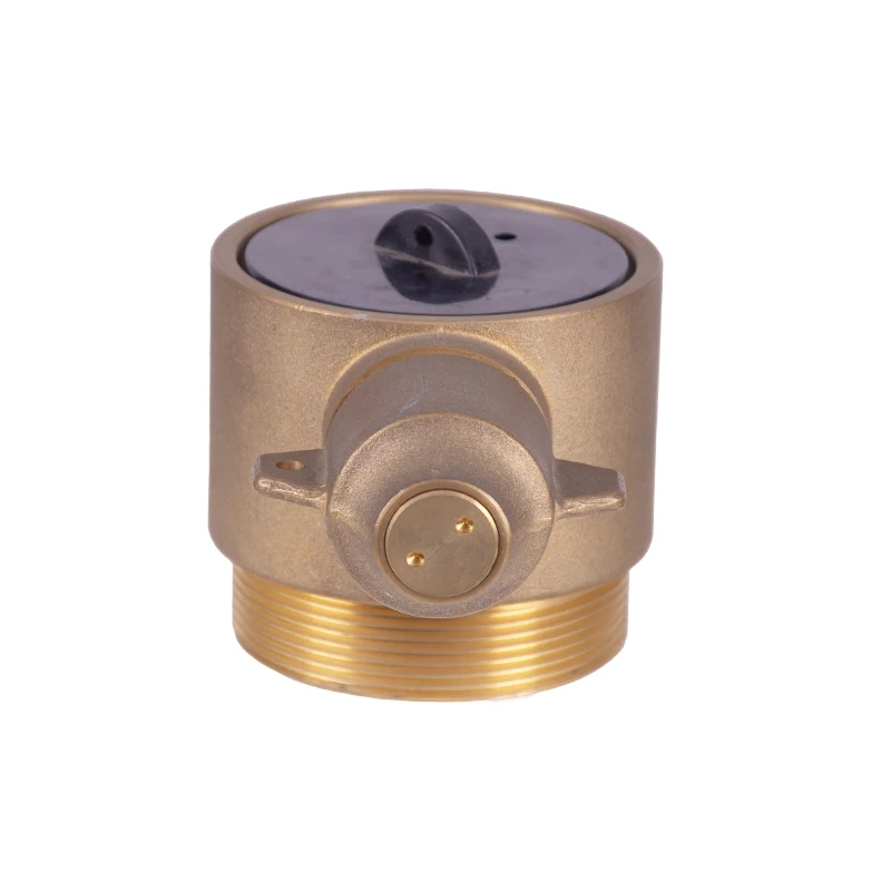 Factory price 5 years warranty  angle hose  outlet  2 1/2'Female  brass hat chain  fire valve  polishing  hat