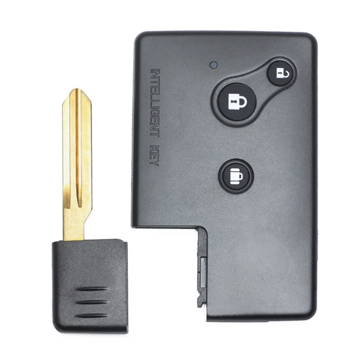 Smart Card Remote Control Car Key Shell Case Cover for Nissan Teana Old Model, Replacement Fob 3 Button With Insert Blade