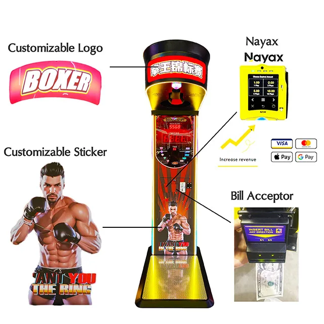 Neofuns Boxing Champion Arcade Street Amusement Coin Operated Games Electronic Boxing Sports Punching Bag Vending Machine Price