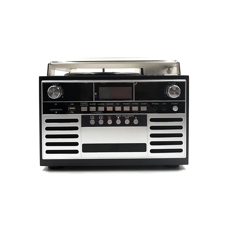 Hot Selling Factory Price Portable Vintage Multifunction Retro Bluetooth LP Music Vinyl Record Turntable Player