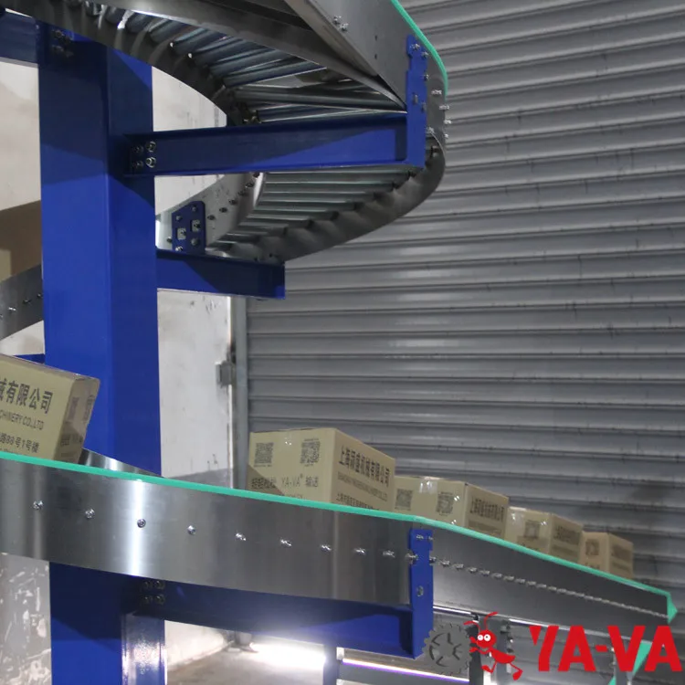 9 meters long can be rotated spiral lifting conveyor for cartons  for Warehouse