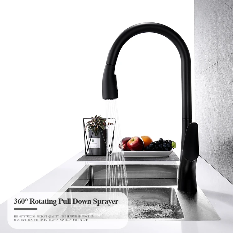 Black Pull Out Kitchen Faucet Sink Faucet Single Handle Kitchen Mixer Kitchen Taps