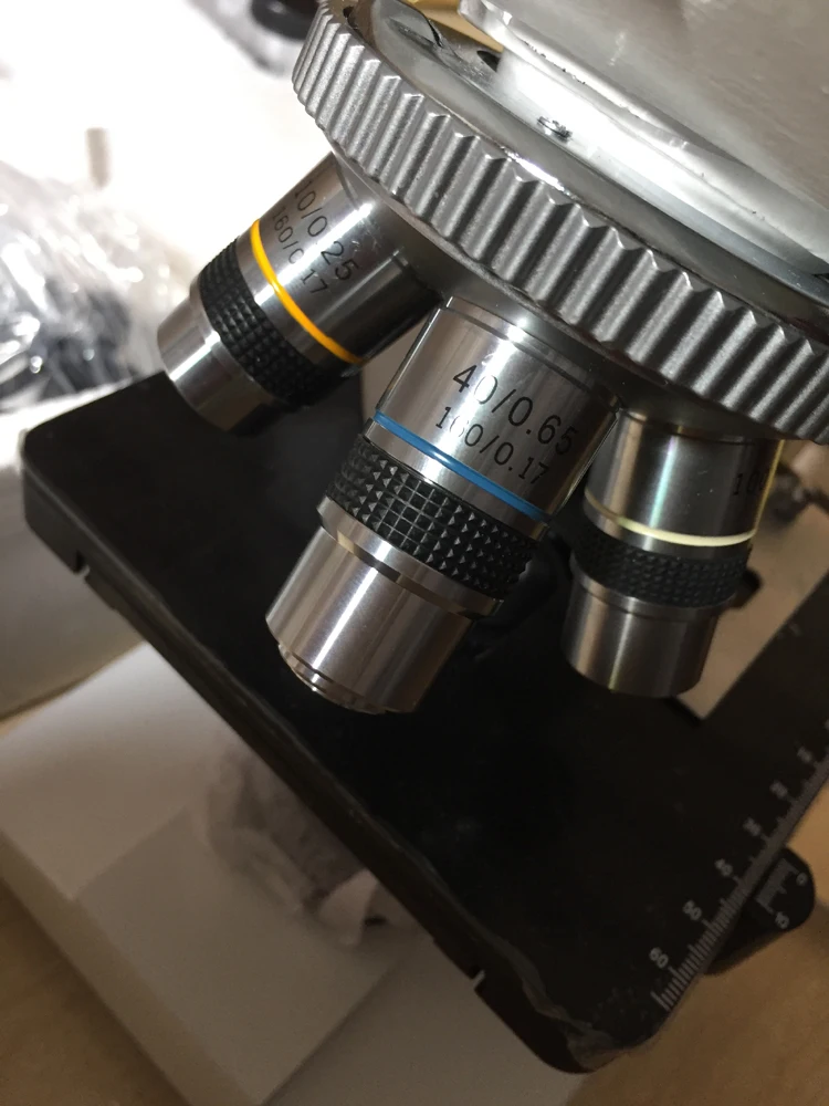 Binocular Microscope 4X, 10X, 40X, 100X