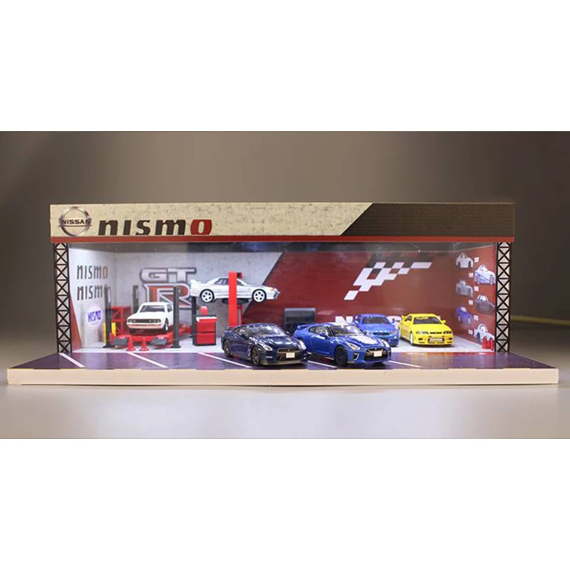 1:64 Model Car Diorama Graffiti Wall Scenery Parking Lots Car Repair Shop Scenery Garage