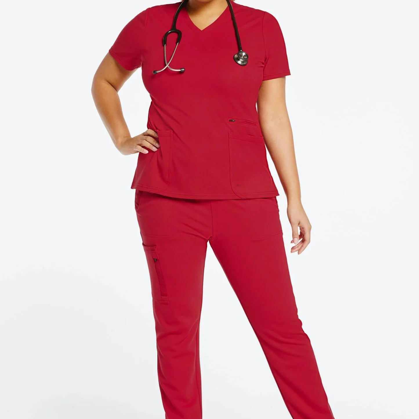 Customized Design Scrubs Set Suit Clinical Medical Hospital Uniforms Nursing Scrubs Solid Color Uniform Scrubs
