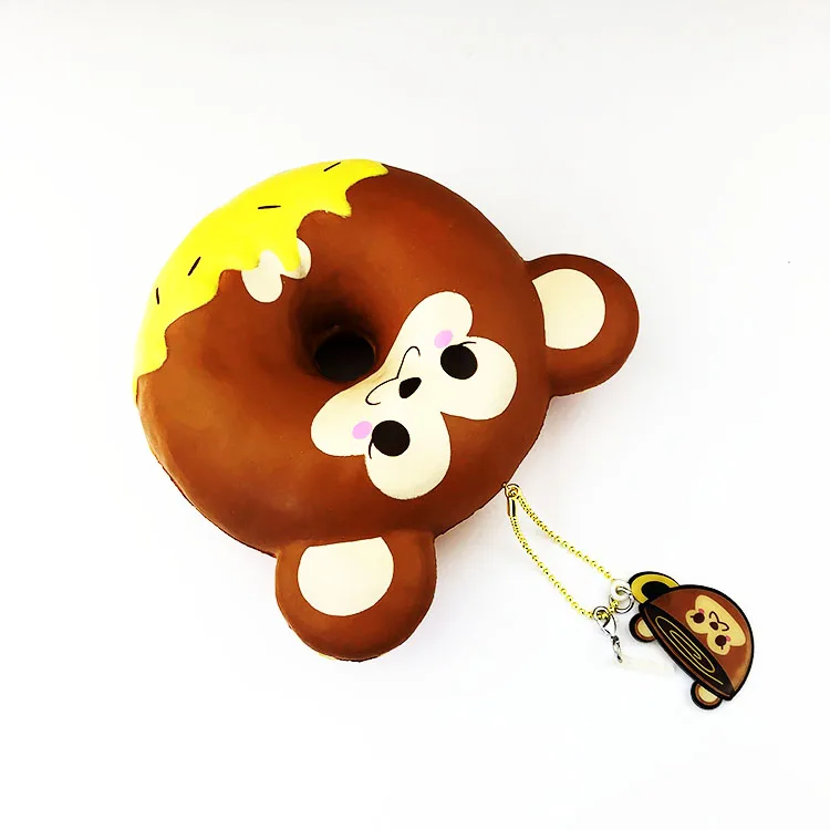 
Custom PU squeeze foam jumping slow rising squishy 3d soft scented donut bread food toys for kids. 