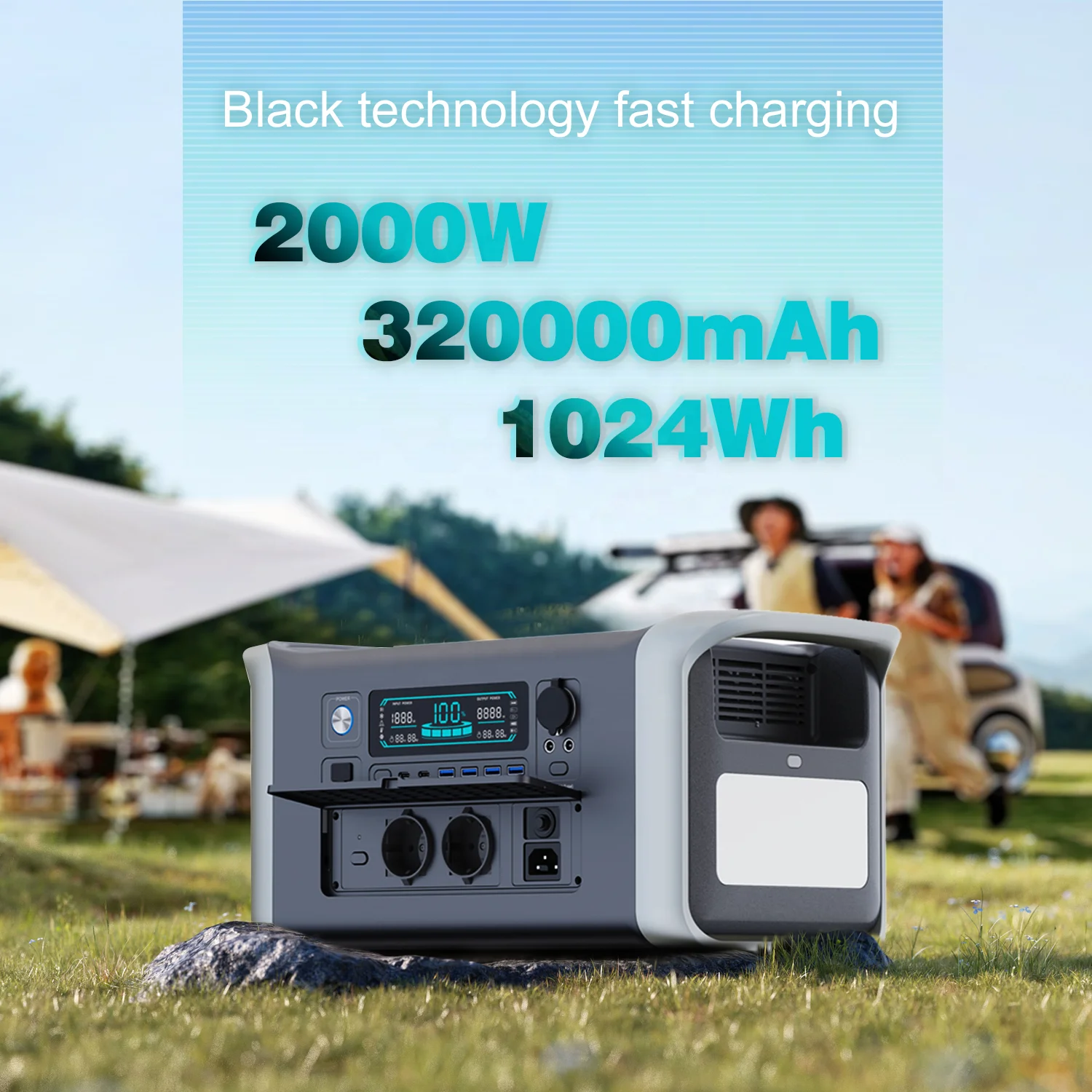 Best Price 320000mAh Solar Lithium Battery 1800W Fast Charging Portable Power Station Home Energy Storage System