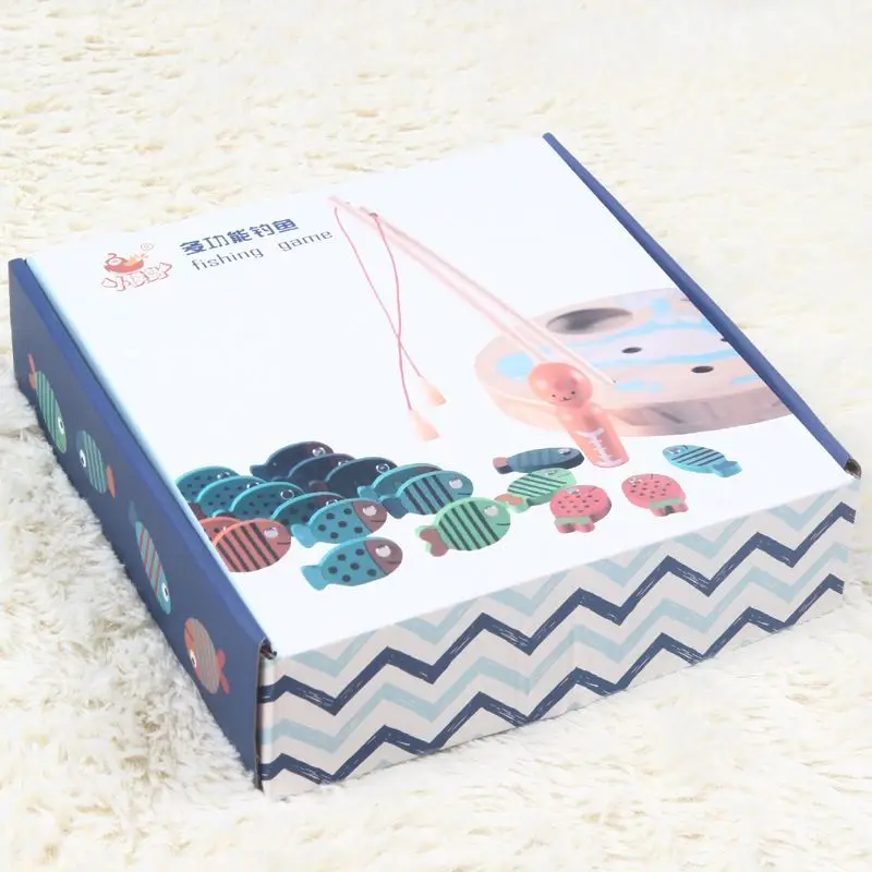 New trending Wooden Alphabet Magnetic Fishing Toy for kids Wholesale Children magnetic toy pretend play toys wooden fishing game