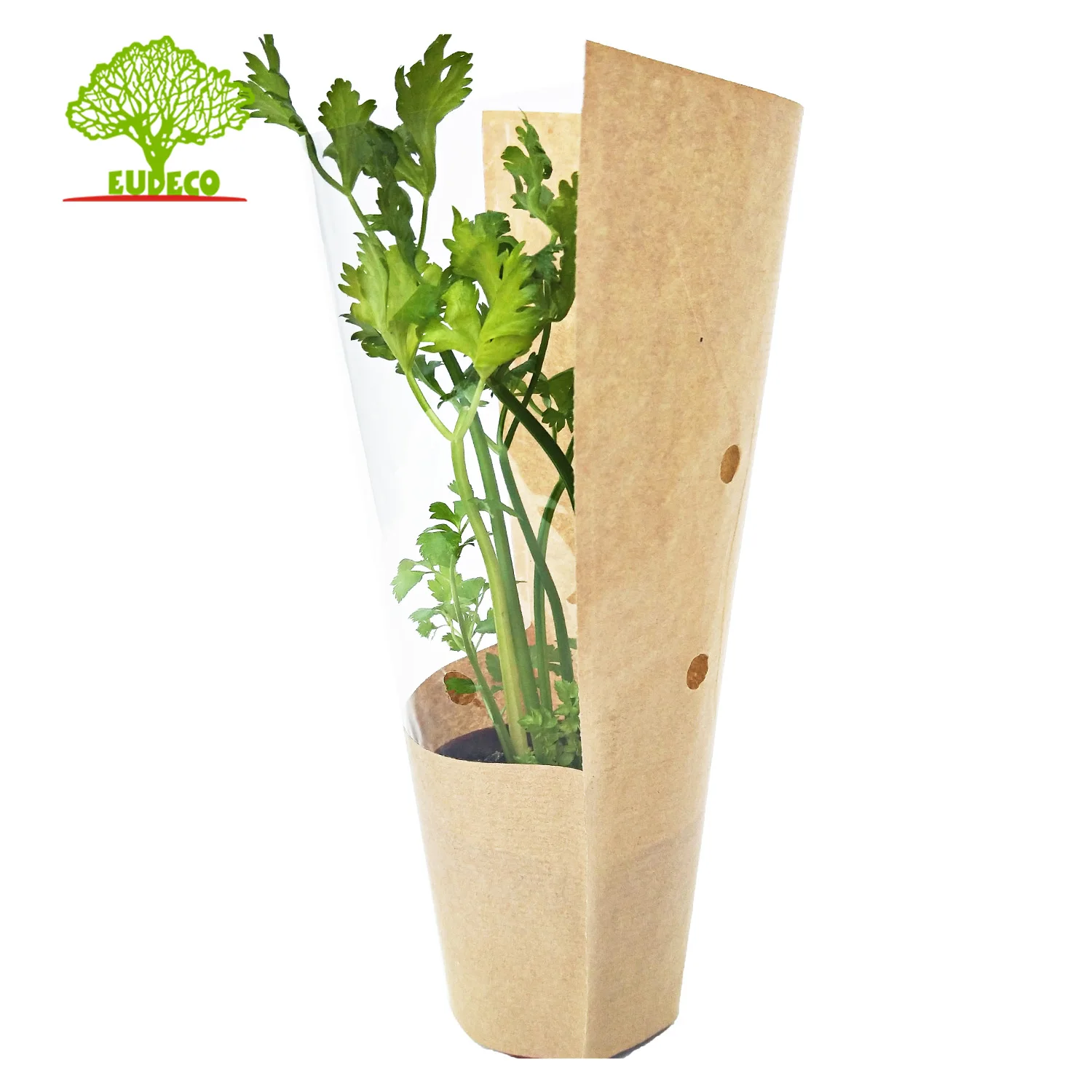 3 Pieces Vegetable Packing Biodegradable Reusable Bopp Kraft Paper Bags