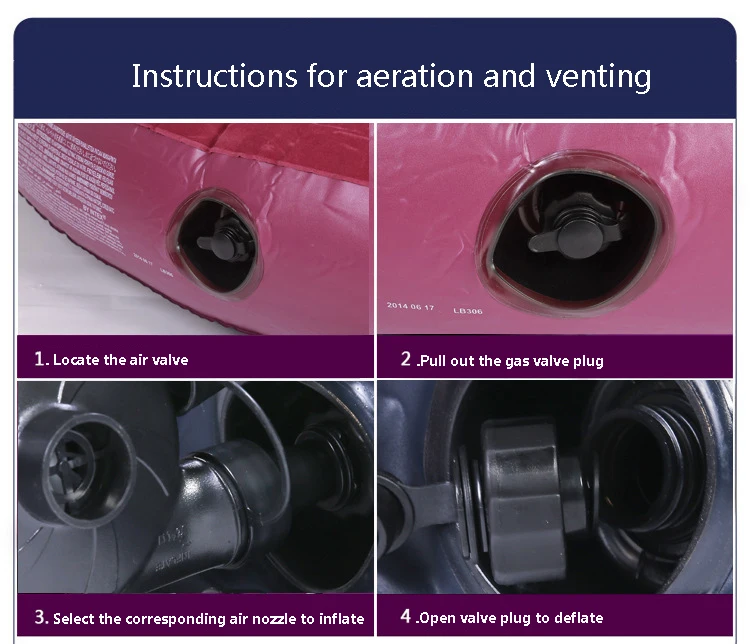 Newest flocking double round couch inflatable sofa bed with backrest