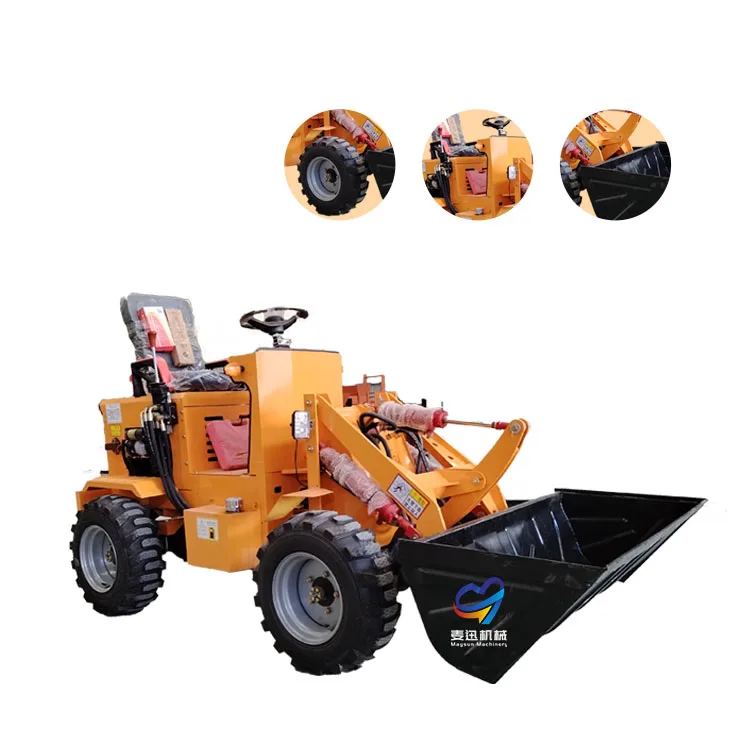 0.8 Ton 4 Wheel Drive Construction New Backhoe Excavator Mini Backhoe Loaders For Sale