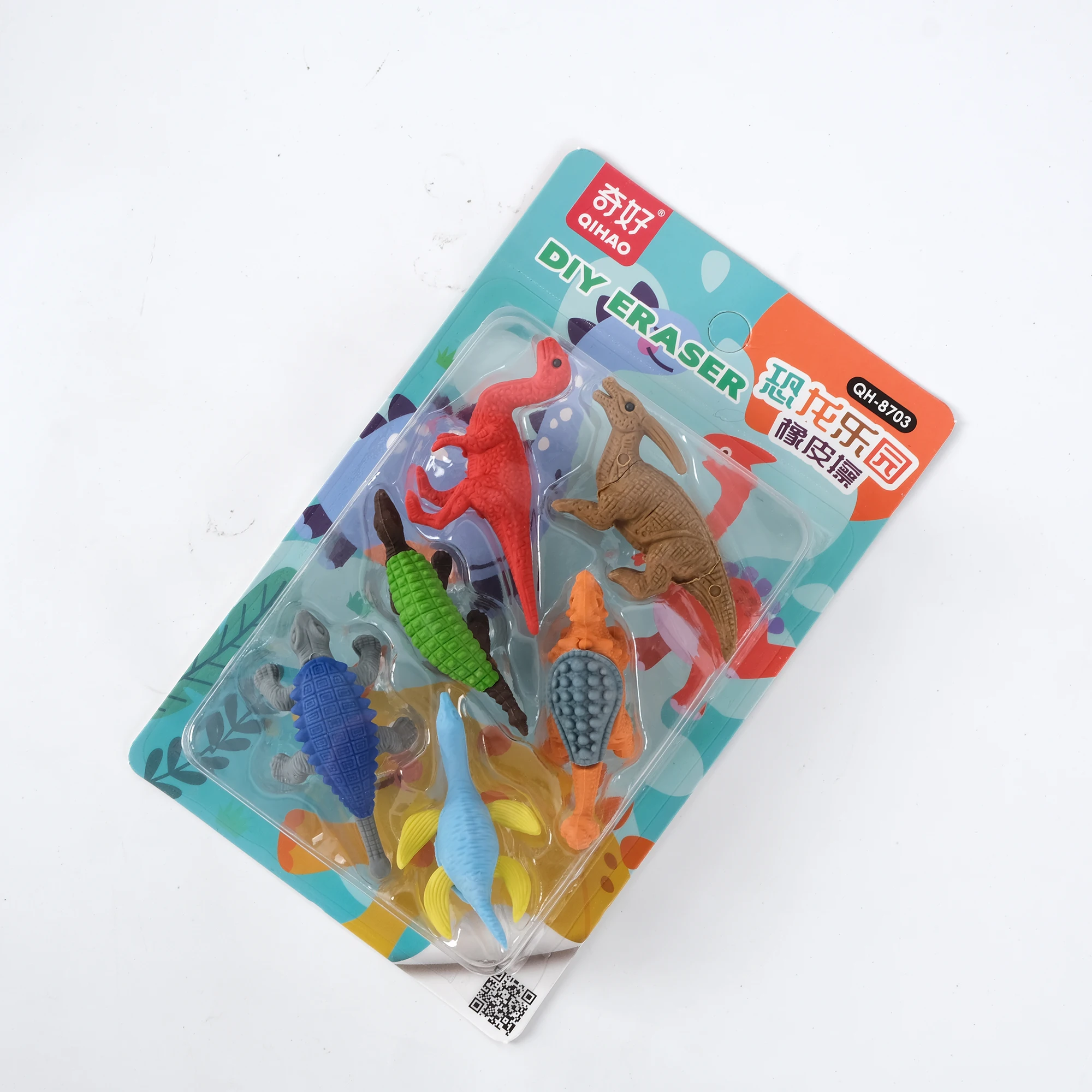 2025 Animal Student Stationery Promotional Rubber Pencil Dinosaur Erasers for Boys School Kids Students