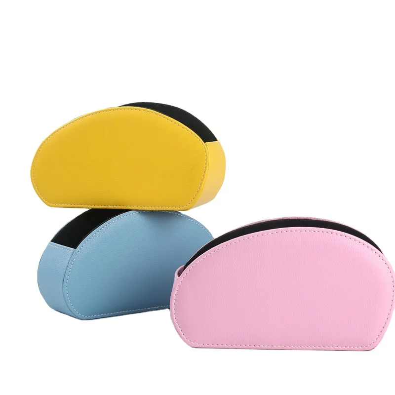 LG8175 PU Leather Remote Control Holders Organizer Box with 5 Compartment Multi-functional Office Desk Storage Caddy