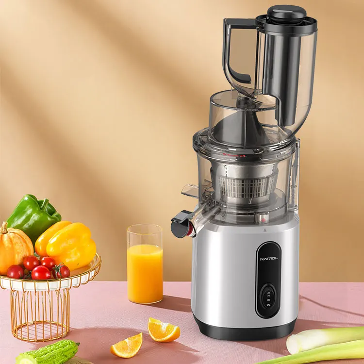 Fruit Machine Electric Household Vegetable Juice Multifunctional Slow Juicer Big Mouth Cold Press Commercial Orange ABS Housing
