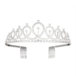 Wholesale bridal hair accessories Crown wedding birthday party Crown zircon alloy women hair accessories