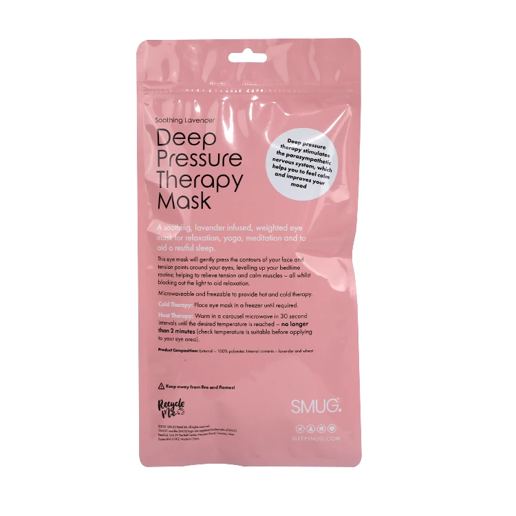 Wholesale Print Facial Mask Pink Zipper Pouch Glossy Bag Resealable Small Stand Up Clear Plastic Bag Cosmetic