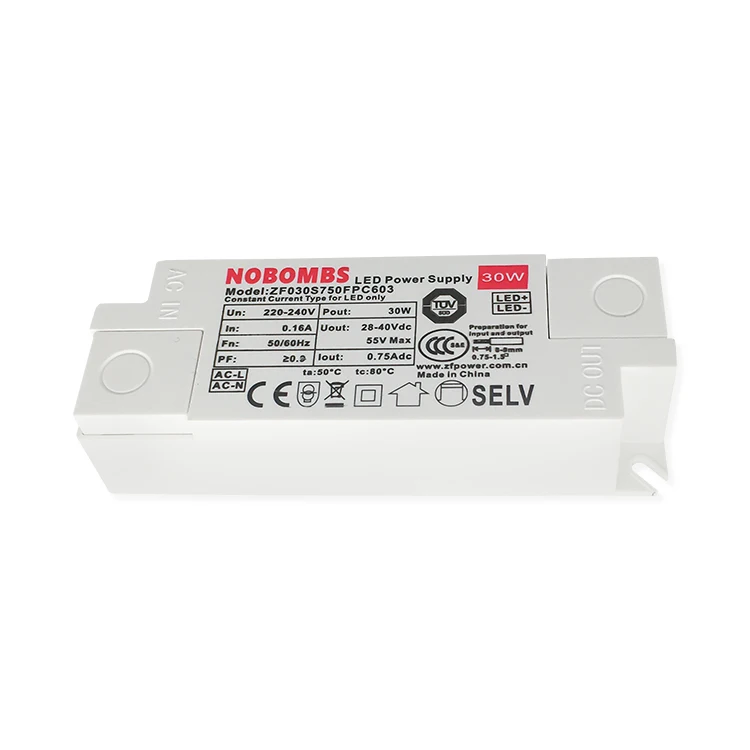 LED Drive Power High PF Led Transformer 24v 30W220/240VAC28-40VDC750mA Super Driver ul1310 24v Driver Alexani Led Driver