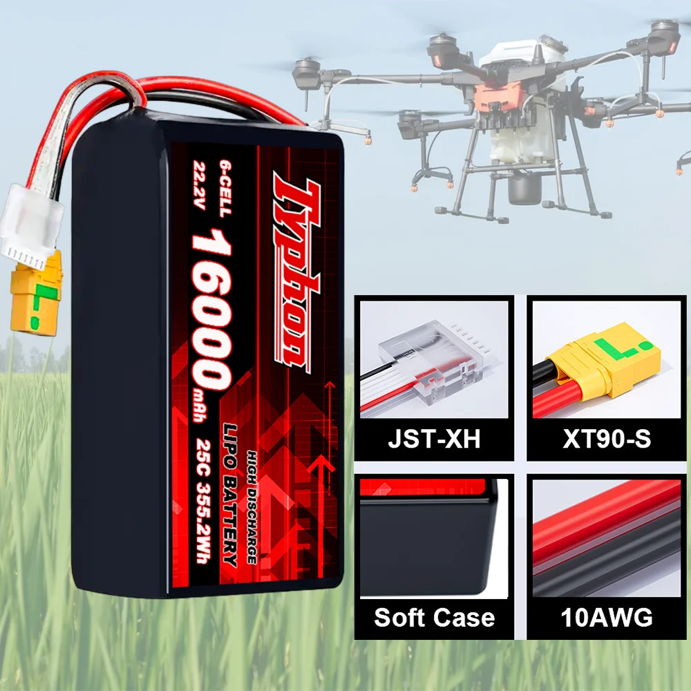 Factory Lipo Batterie/Cell/Bateria/Pil/Akku 16000Mah 22.2V 6S 25C High-Voltage Rc Battery For Electric Lawn Mower