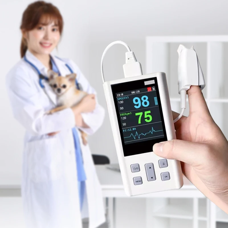 Vet Patient Monitor Dog Vet Pet Portable Pulse For Animal Cat Oximeter Veterinary