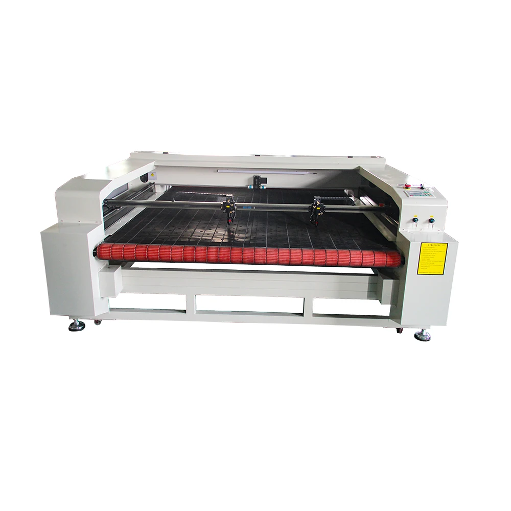 Auto feed 1810 1812 1820 co2 fabric laser cutting machine for textile roll cloth with ccd camera optional