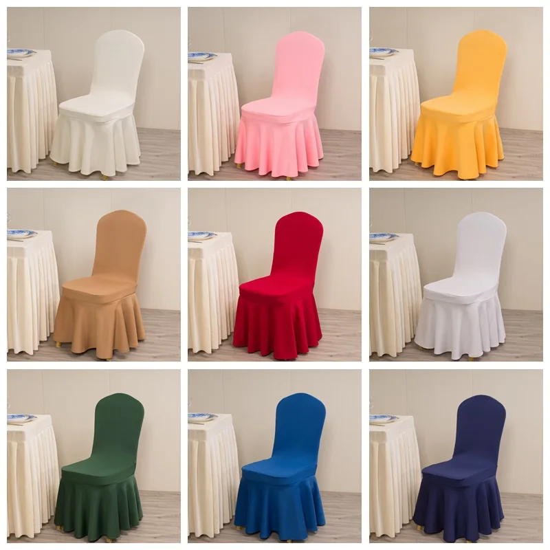Select Supplier White Spandex Stretch Chair Covers Decoration Wedding Party Spandex Stretch Wedding Chair Covers